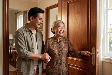 Cửa Cho Người Già: Đừng Để Bố Mẹ Phải "Tập Tạ" Mỗi Khi Đi Vệ Sinh