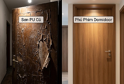 Cửa Gỗ Sơn Hay Phủ Phim PVC? Đừng Để "Nghệ Thuật" Làm Khổ Bạn