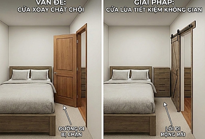 Cửa Lùa Composite: Giải Pháp "Cứu Rỗi" Không Gian Hay Ổ Chứa Bụi?